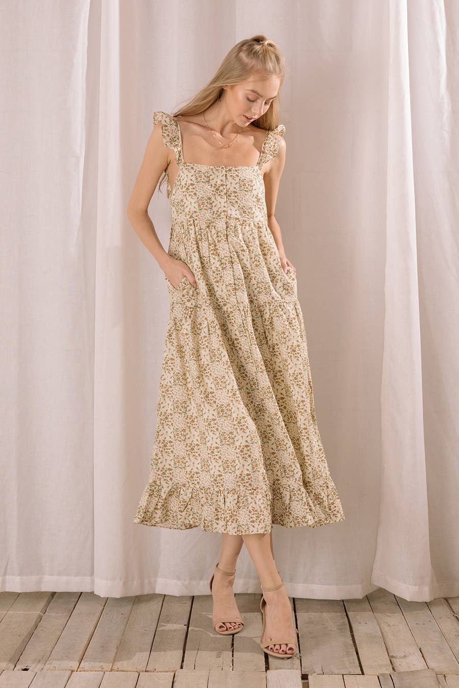Storia Vintage Floral Midi Dress – Lost ...